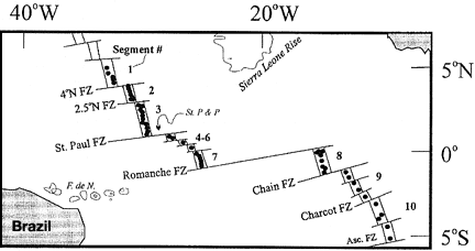 Map of S.Atlantic fracture zones