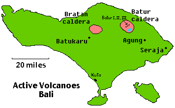 Bali-active volcanoes