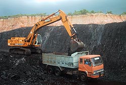 Indonesian open-cast coal mine