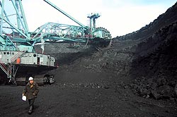 Khazakhstan open-cast coal mine